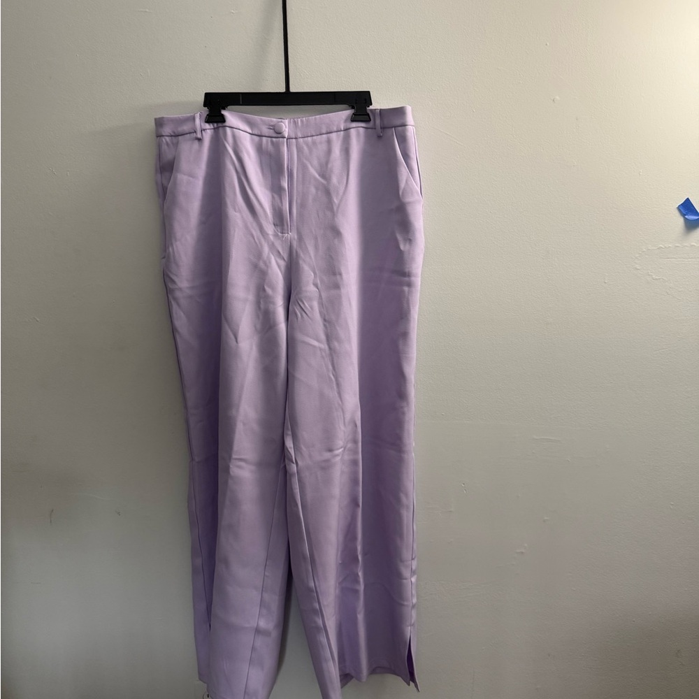 Lavender Straight-Leg Pants